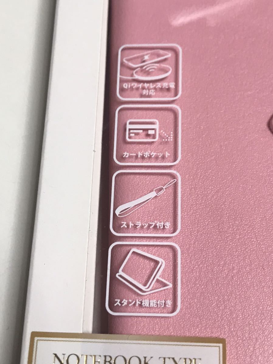 匿名送料込み iPhone12mini用カバー 可愛い手帳型ケース ピンク 花柄 ストラップ お洒落な女性 PINK 新品アイホン アイフォーン12ミニ/JM8_画像3
