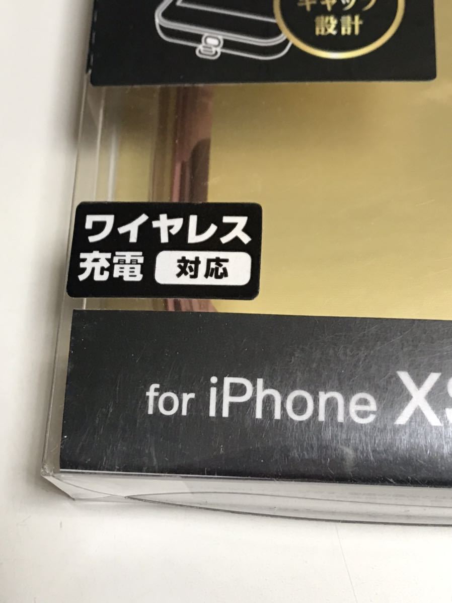 匿名送料込 iPhoneX iPhoneXS用カバー ソフトケース クリア透明 縁色ローズゴールド ピンク系 新品iPhone10 アイホンX アイフォーンXS/JY7_画像5