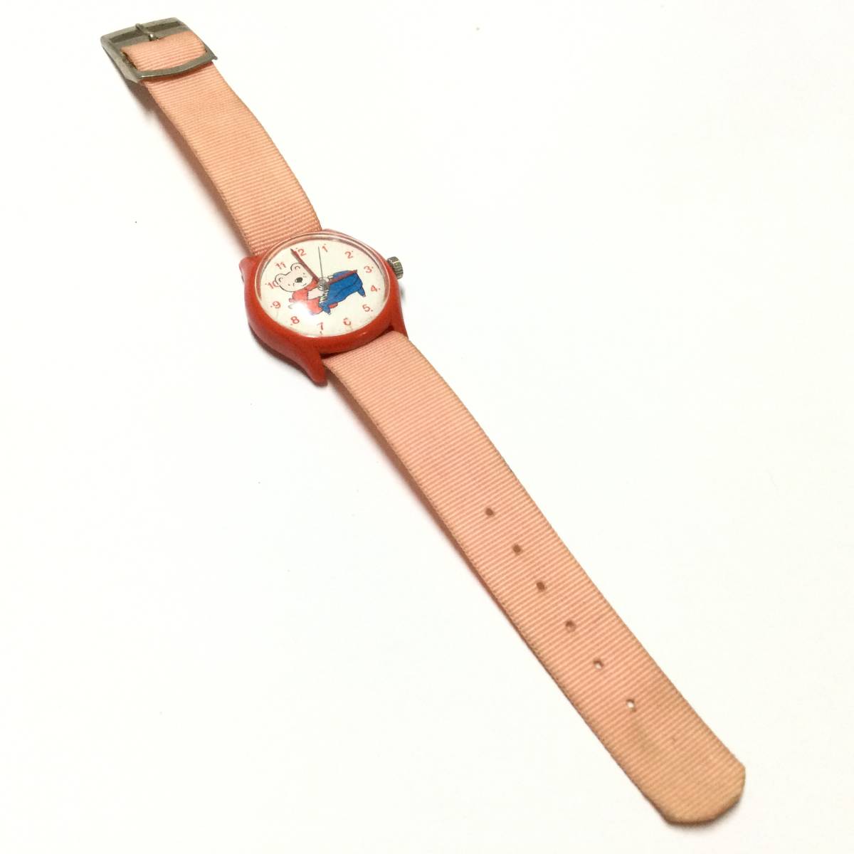 [ Showa Retro * rare Vintage ] that time thing hand winding for children wristwatch piano .....