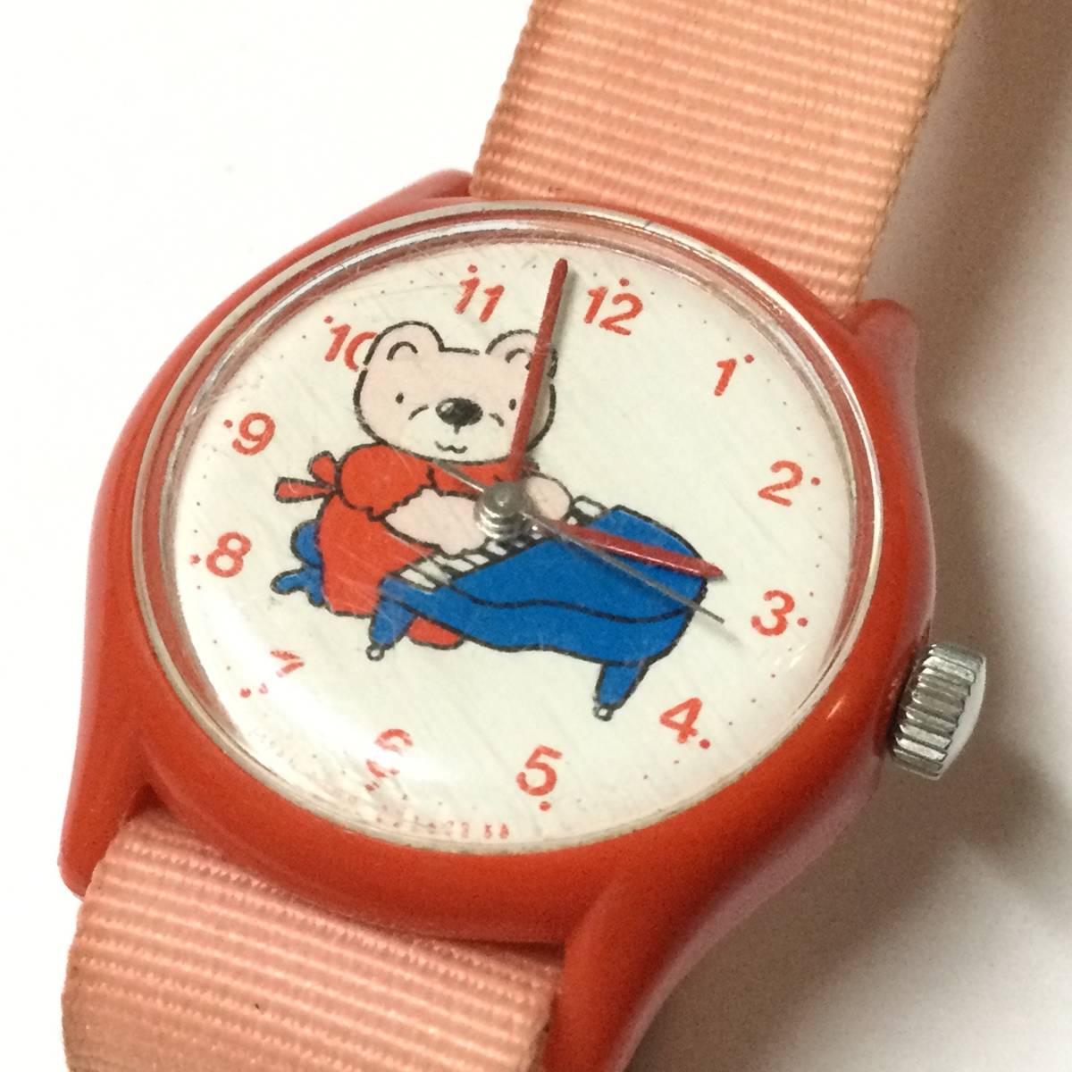 [ Showa Retro * rare Vintage ] that time thing hand winding for children wristwatch piano .....