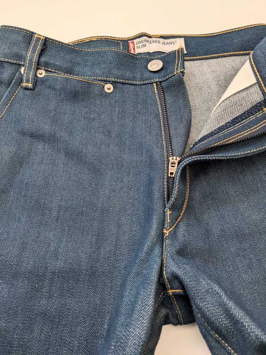 Levi'sEngineered Jeans W28 リーバイス エンジニアード ジーンズ T/Cデニム スリム 3D立体裁断 日本製 正規品_画像8