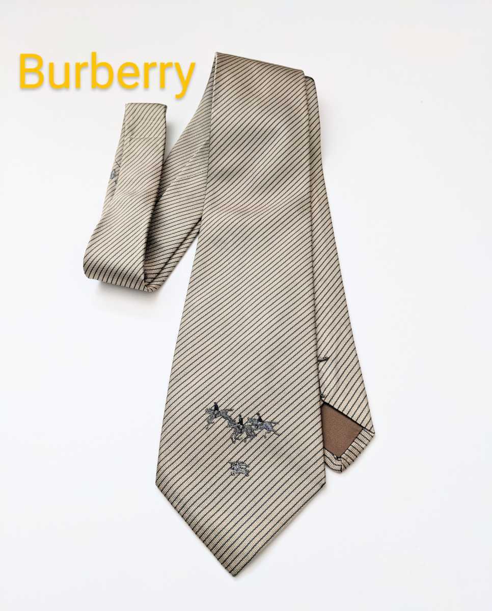 Burberry バーバリーロンドン ホースマークロゴ 乗馬刺繍 シルク