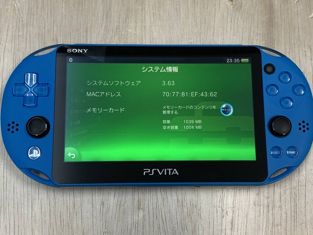 PSVITA PCH-2000 Aqua Blueと4GBメモリーカード D4rEmZ0akW 