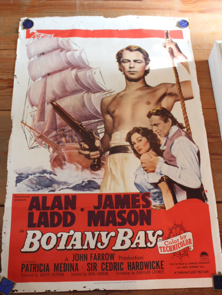 古い【USA Botany Bay 流刑の大陸】映画 ポスター アラン・ラッド パトリシア・メディナ