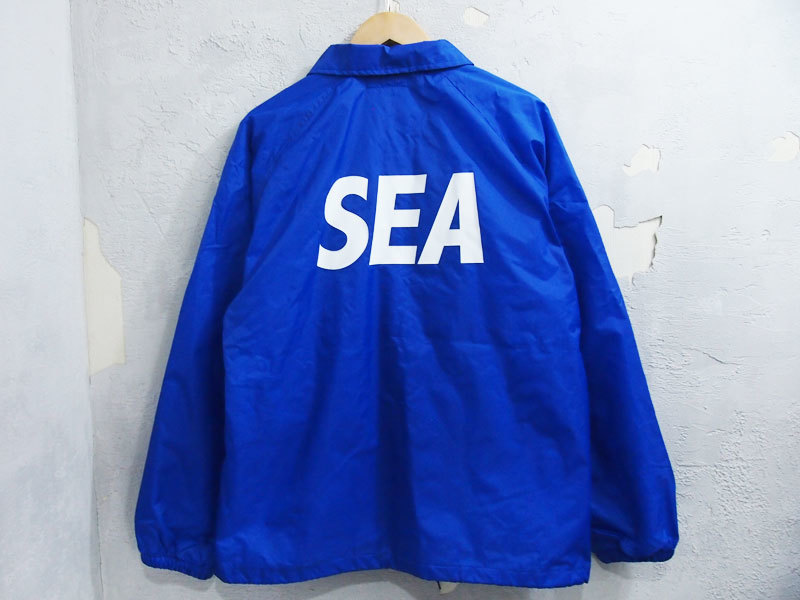 美品 L サイズ WIND AND SEA COACH JACKET コーチジャケット ブルー