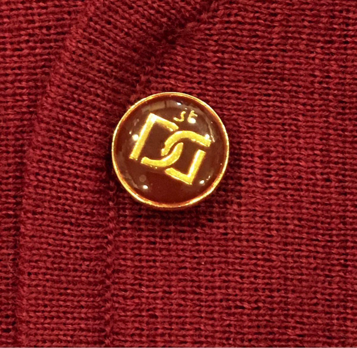 [ прекрасный товар редкость ] Италия производства красный цвет вязаный 50* 60* Vintage вязаный tops 