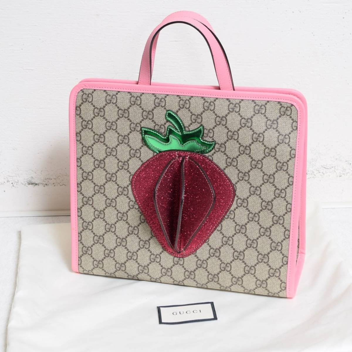 Yahoo!オークション - 極美品◇ GUCCI グッチ 20SS イチゴ ハンドバッ...