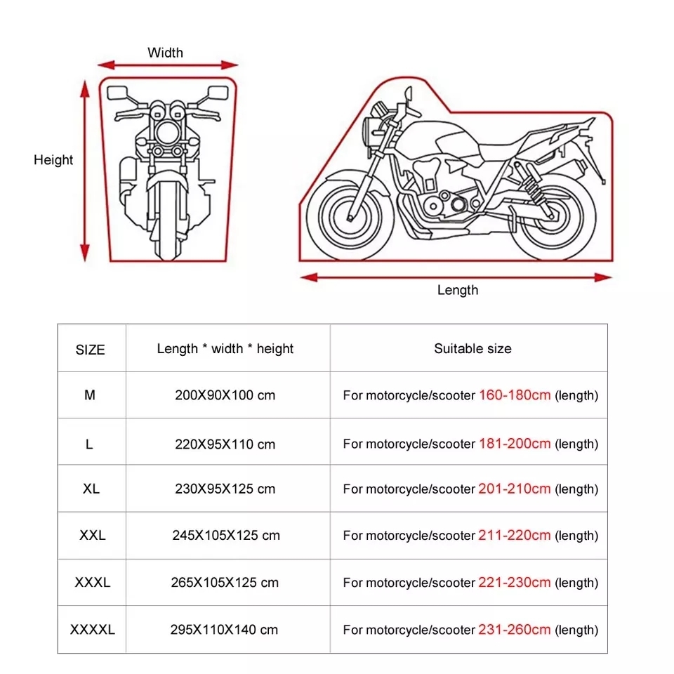 バイクカバー ３ＸＬ 黒 耐水　耐熱　耐雪　簡単装着 防水 厚手 丈夫 小型 中型 大型　原付 スクーター　オートバイバイク ボディカバー_画像5