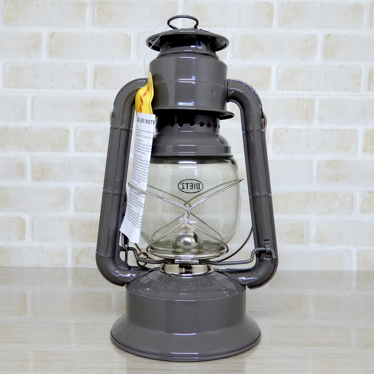 大セール【送料無料】新品 Dietz #30 Little Wizard Oil Lantern - Grey Nickel Trim 替芯付 ◇デイツ グレー ニッケル ハリケーンランタンの画像5