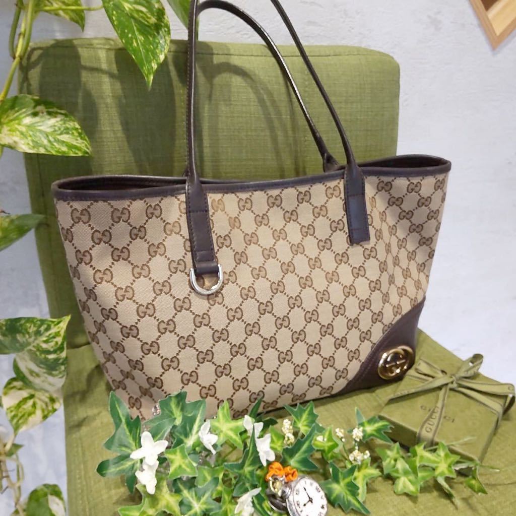 Yahoo!オークション - 1円【ほぼ未使用！】GUCCI グッチ トートバッグ