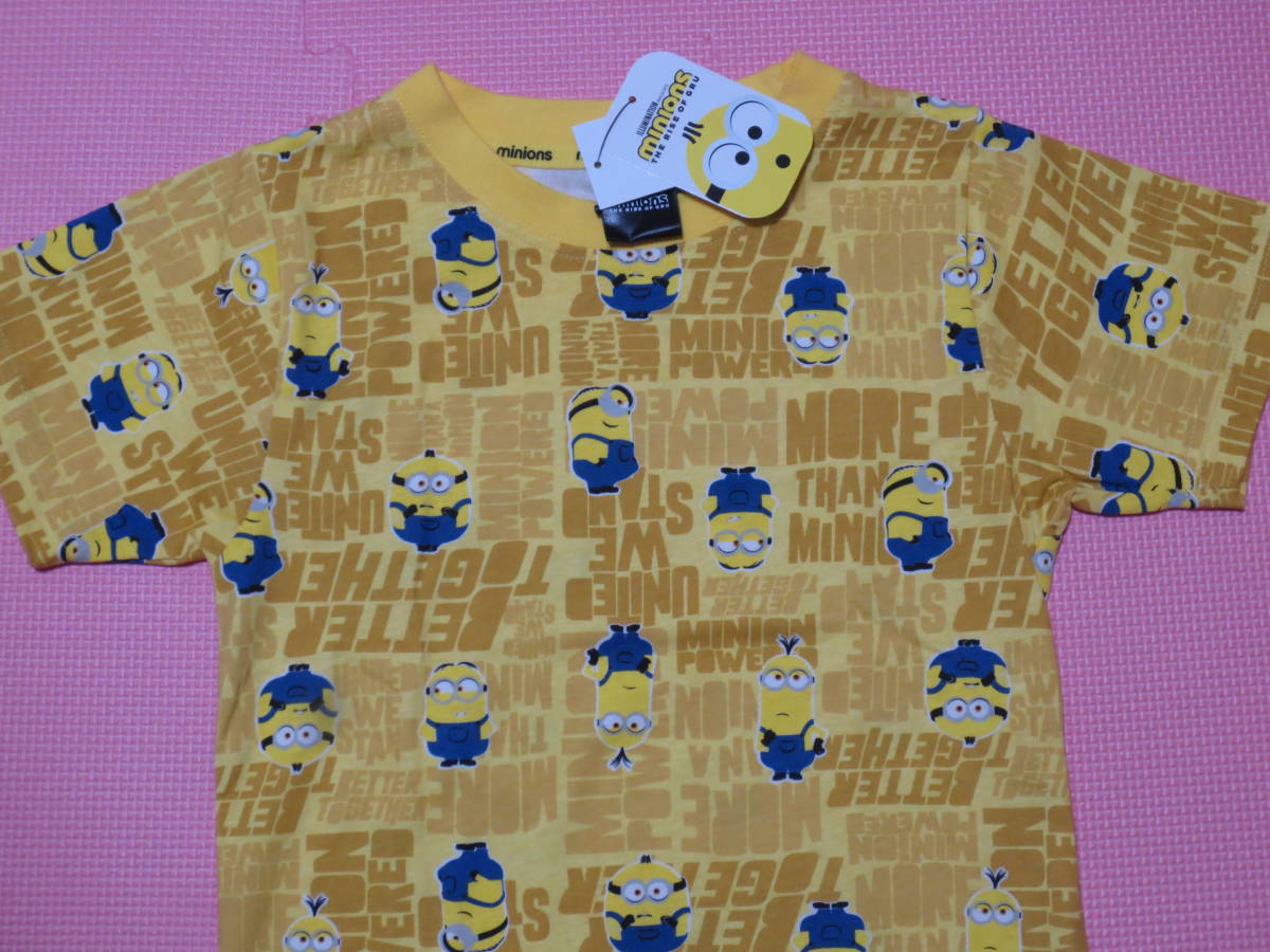 新品 1 110cm Usjにもおすすめ オットー フィーバー ミニオン ミニオンズ 半袖tシャツ 夏休み 夏物 女の子 映画 男の子 綿100 総柄 数々のアワードを受賞 ミニオン