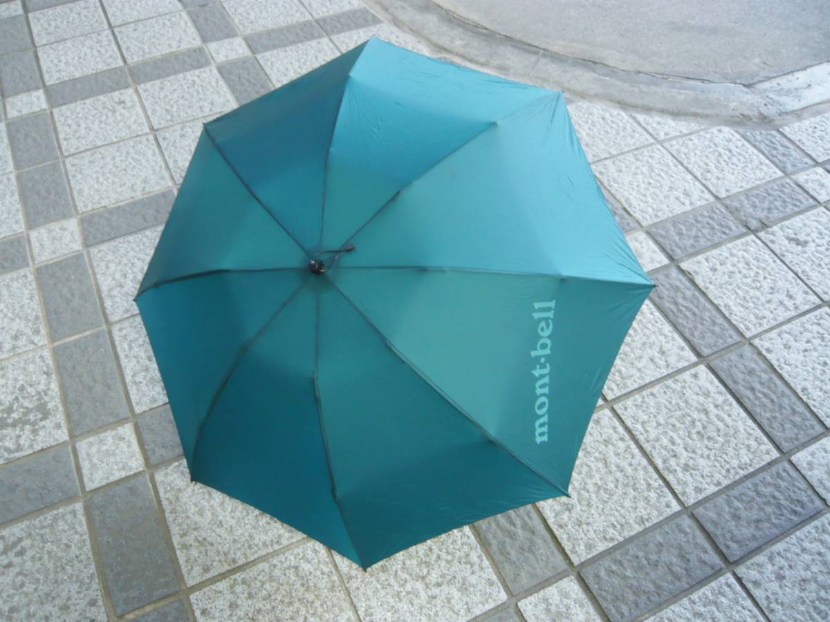 モンベル 《mont-bell》　折りたたみ傘（ブルーグリーン系）