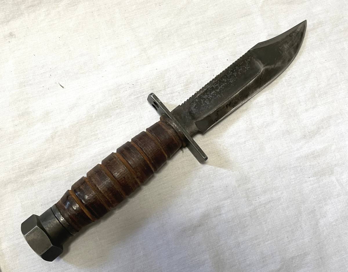 アウトドアナイフ カミラスナイフ 初期型 革シース付き 米軍 アウトドアナイフ カミラスナイフ 初期型 革シース付き 米軍