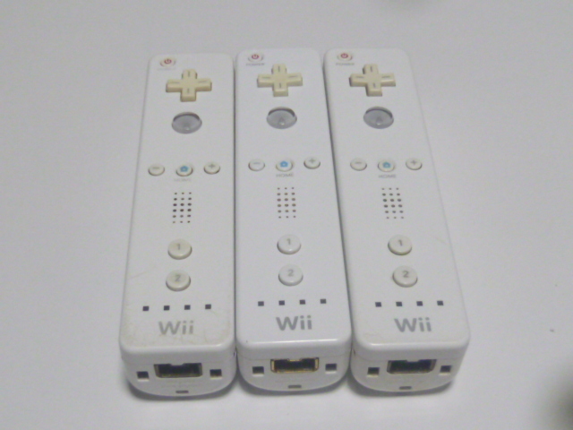 BR7【送料無料 即日配送 動作確認済】Wii リモコン 3個セット　RVL-003 任天堂純正 ホワイト　白_画像1