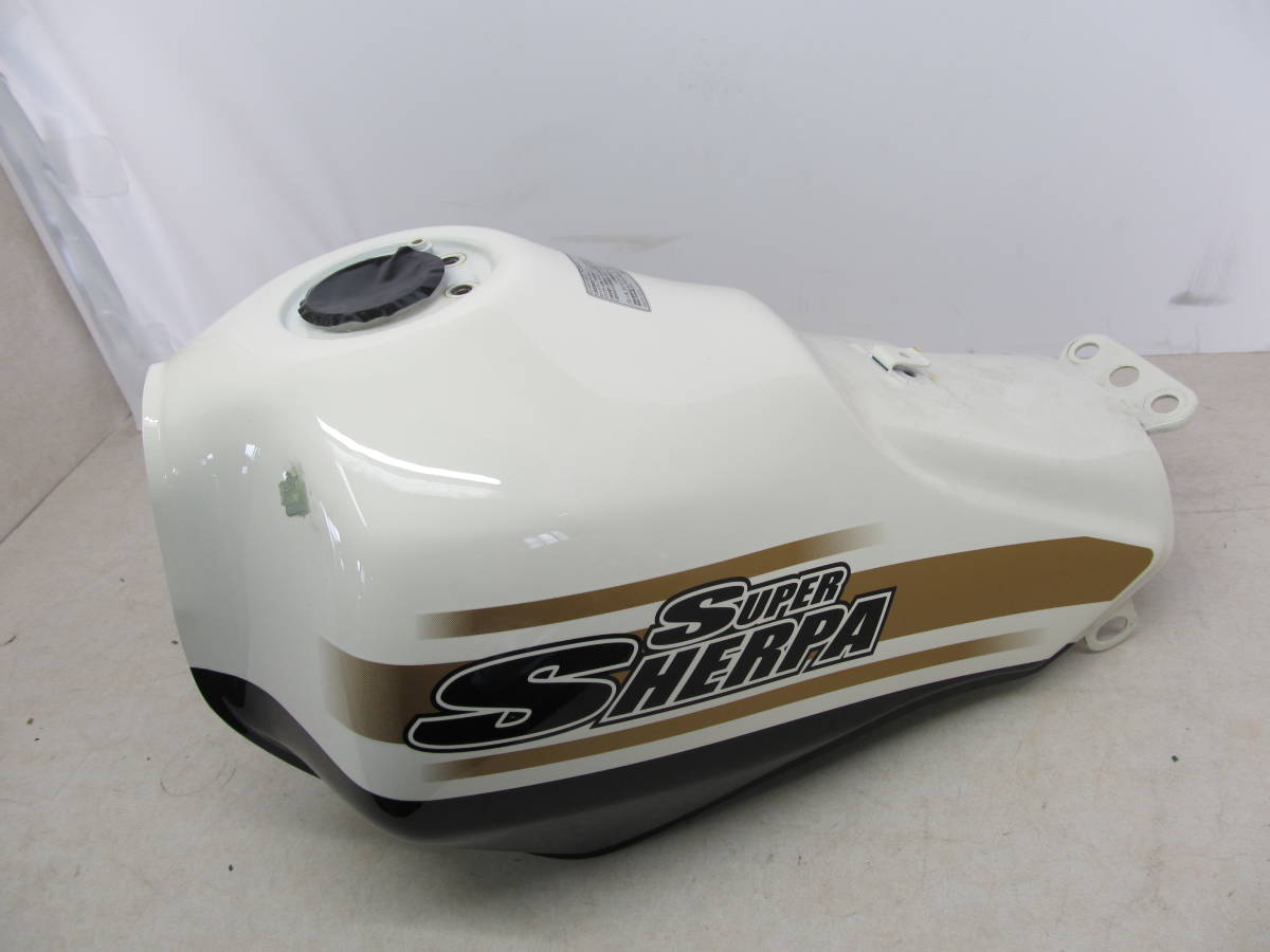 9750円 着後レビューで 送料無料 カワサキ スーパーシェルパ タンク白 P1103228