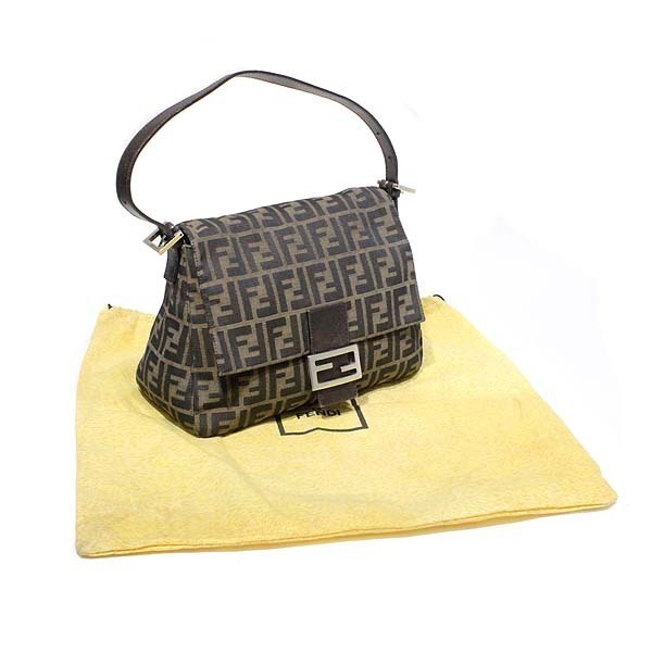 FENDI】フェンディ マンマバケット ズッカ キャンバス/レザー ブラウン