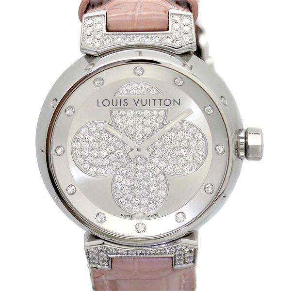 ルイヴィトン LOUIS Q131P VUITTON クォーツ タンブール ダイヤ