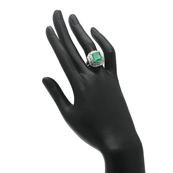  platinum emerald diamond ring E5.60ct D3.58ct 13 number 