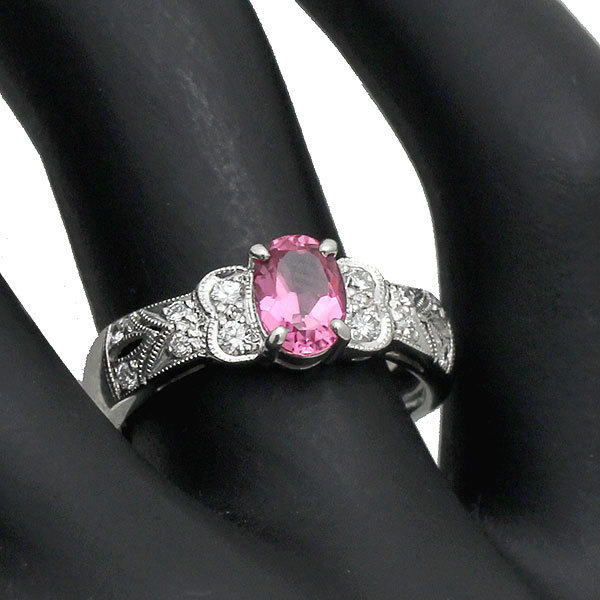 プラチナ ピンクトルマリン リング PT0.855ct D0.22ct 13号 | ikonhair.ie