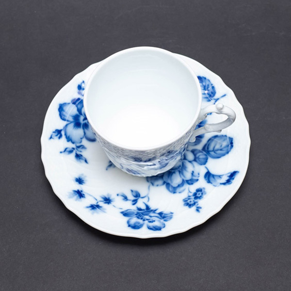  Richard *ji paste rose blue coffee cup & saucer 
