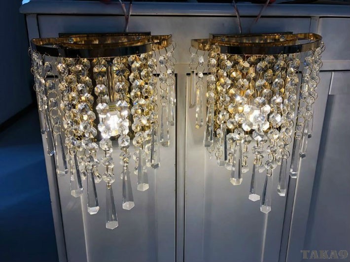 壁掛け シャンデリア デコトラ ミニシャンデリア 2個セット LED 壁掛け シャンデリア デコトラ ミニシャンデリア 2個セット LED
