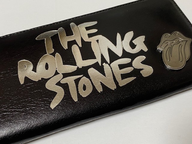 Rolling Stones 【 ローリングストーンズ 】 デザイン ラウンドジップ 長財布 ブラック　銀ロゴ 　未使用展示品　_画像2