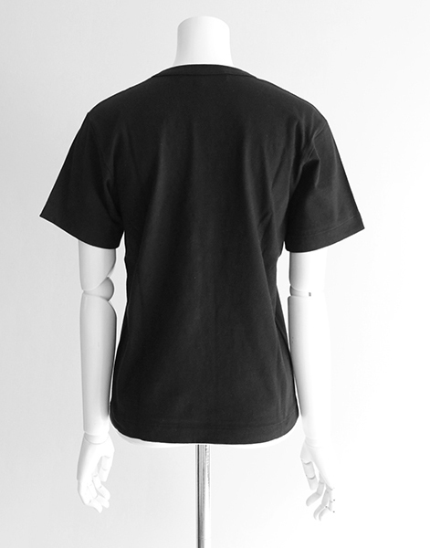BLACK COMME des GARCONS ◆ リッププリント Tシャツ 黒 Sサイズ クルーネック 半袖 カットソー ブラックコムデギャルソン ◆K2J_画像3