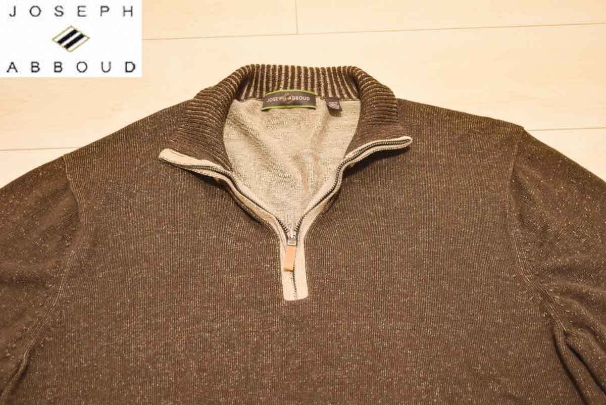 JOSEPH ABBOUDjosef Abu -do хлопок половина Zip вязаный свитер XL (D00100510)