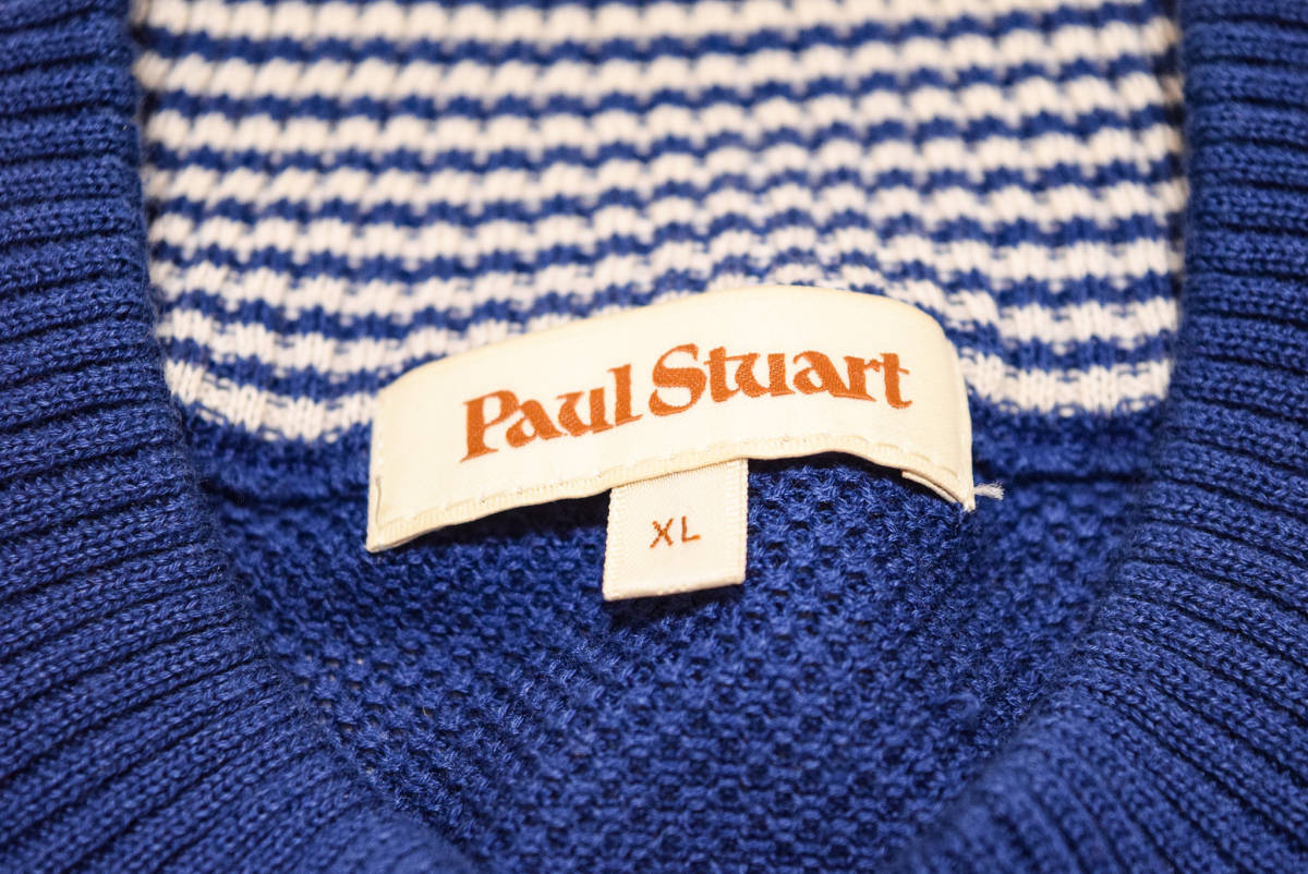 Paul Stuart paul (pole) Stuart хлопок 100% полный Zip вязаный свитер XL весна (E0031605)