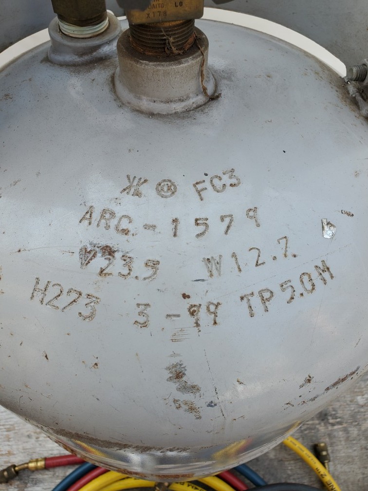 フロン回収機 タンク付きセット 型式4000J 輸入元アサダ㈱ 100V50/60Hz 