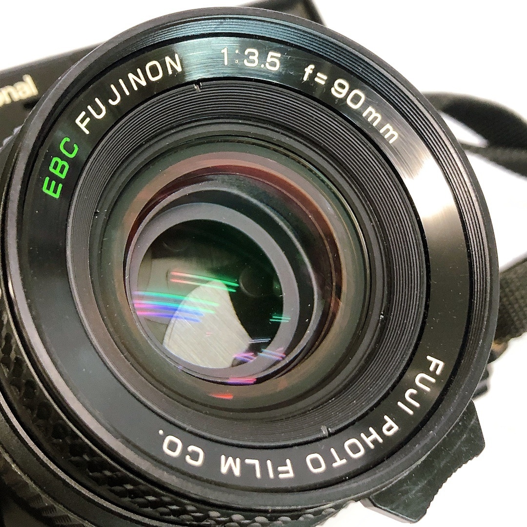 FUJICA フジカ GW690 Professional 6×9 中判 フィルムカメラ フィルター レンズフード ケース付き（EBC FUJINON 1:3.5 f=90mm）ジャンク _画像9