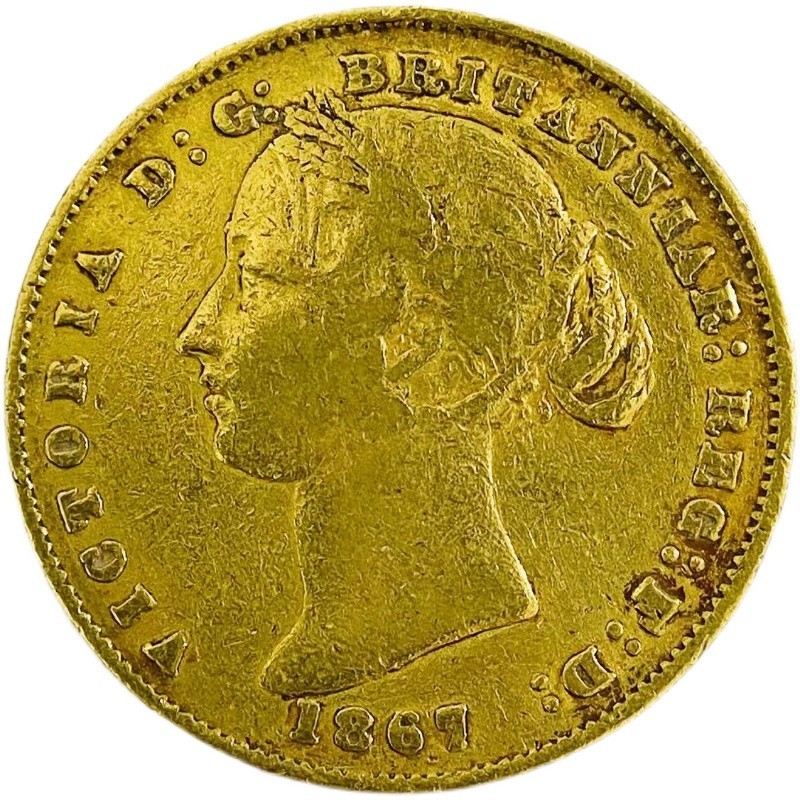 オーストラリア ビクトリア ヴィクトリア お気に入りの ソブリン金貨 1867年 専門ショップ 7.9g 22金 イエローゴールド Gold コレクション アンティークコイン