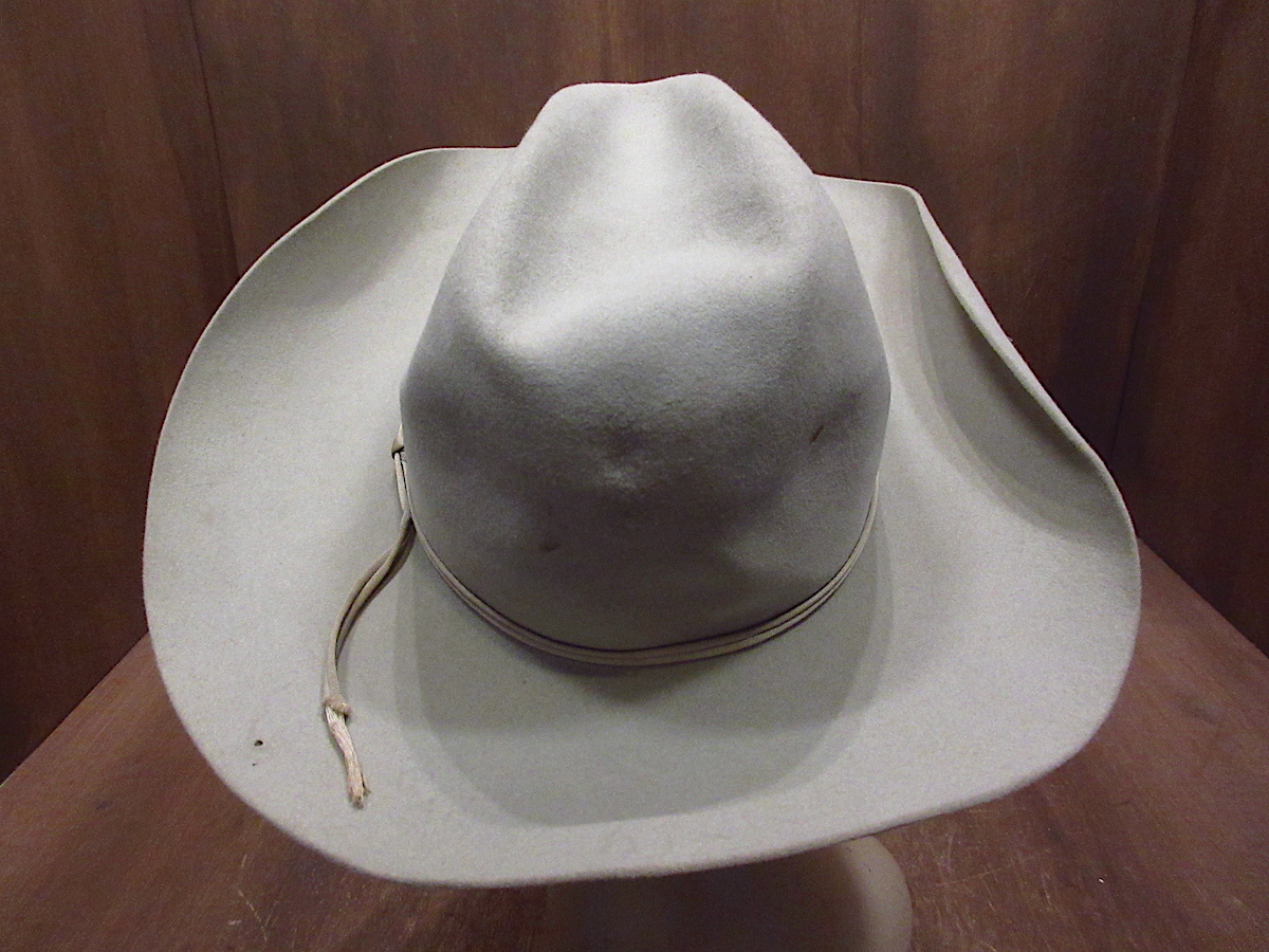  Vintage 40\'s*BRADFORD felt kau Boy hat gray 6 7/8*220322i3-m-ht-flt 1940s Western fe gong hat trilby 