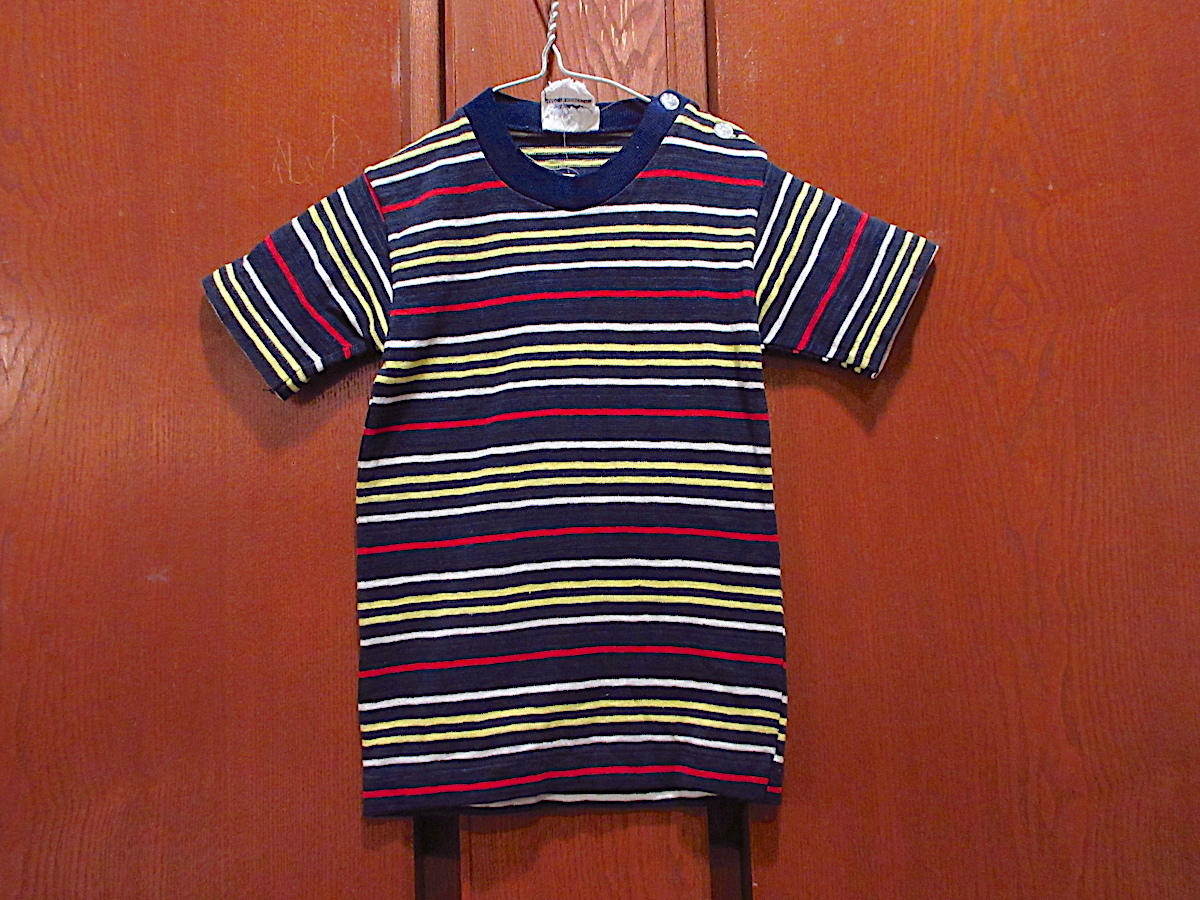 ビンテージ60's●NikkyキッズボーダーTシャツsize 22●220331r1-k-tsh古着子供服トップス1960s USA_画像1