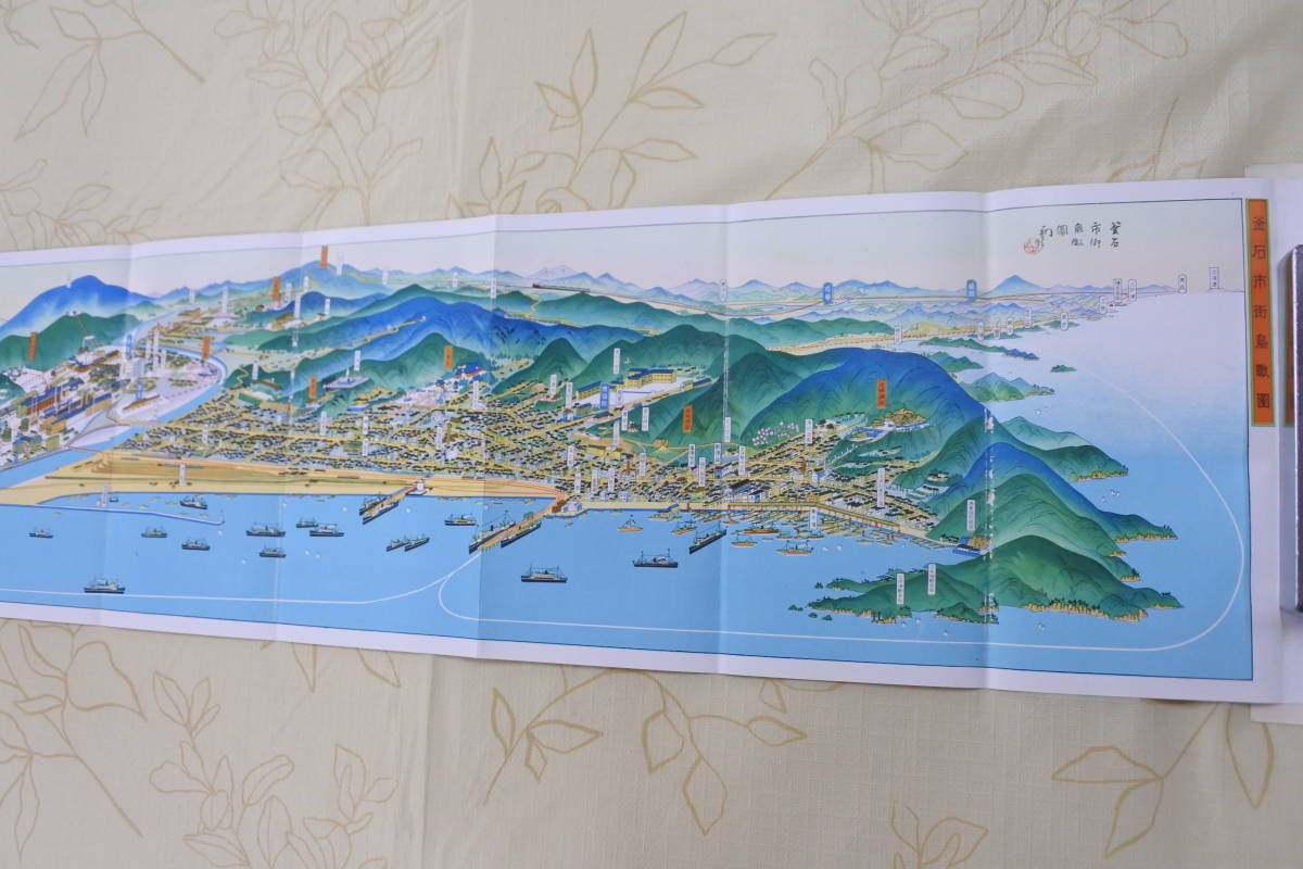 戦前鳥観図☆吉田初三郎☆釜石☆岩手県釜石市☆釜石 戦前鳥観図☆吉田初三郎☆釜石☆岩手県釜石市☆釜石