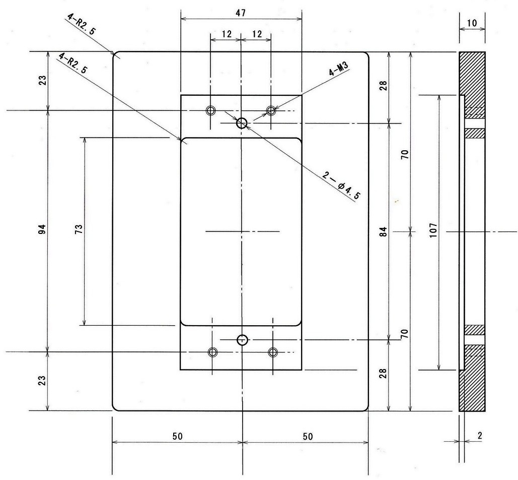 1G113　炭素繊維製　ドライカーボン製　コンセントベース　10mm厚　PK10D_画像8