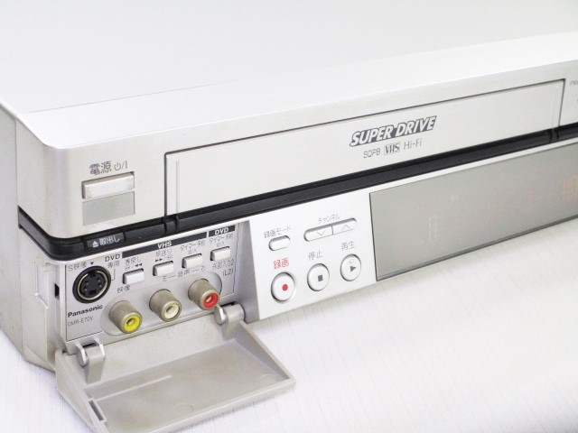 ☆Panasonic パナソニック VHS/DVD一体型レコーダー DMR-E70V リモコン付き ジャンク☆ S02-0328_画像4