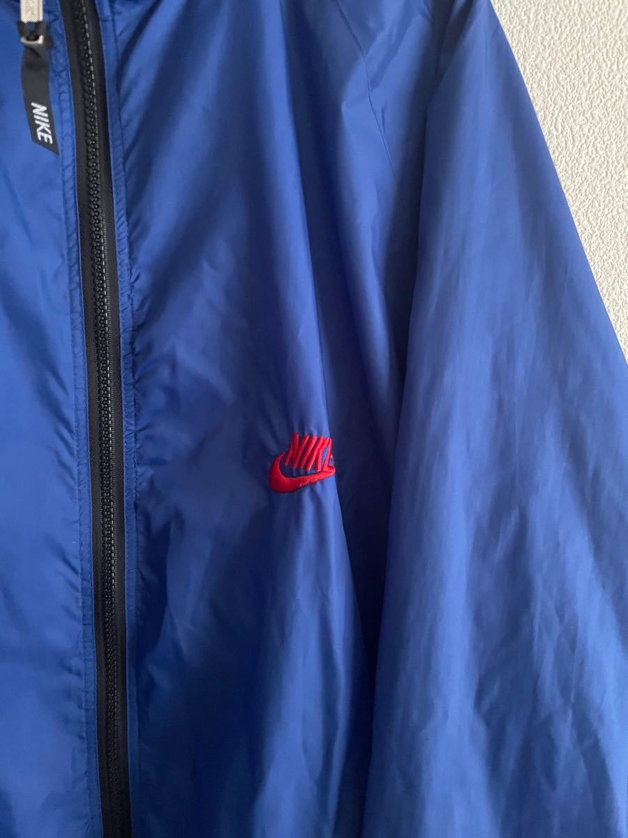 NIKE 銀タグ 白タグ 90s ナイロンジャケット バスケ ロゴ刺繍 青 NIKE 銀タグ 白タグ 90s ナイロンジャケット バスケ ロゴ刺繍 青