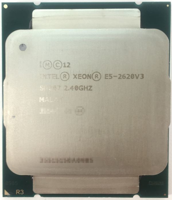 Intel CPU XEON E5-2620 V3 ×1枚 2.40GHz SR207 12スレッド 6コア 91％以上節約 FCLGA2011-3 BIOS起動確認 送料無料 ソケット 代引き手数料無料 サーバー用 中古品