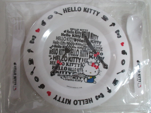 Hello Kitty ハローキティ　メラミンプレート（フォーク＋スプーン）セット_画像2