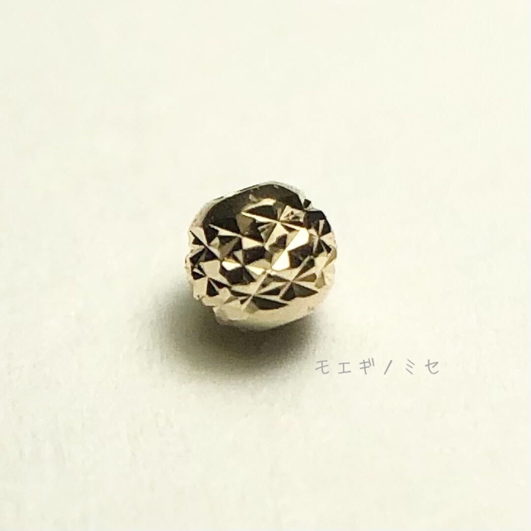 18金ビーズ2.5mm 20個セット 日本製 k18 アクセサリーパーツ 18k 素材
