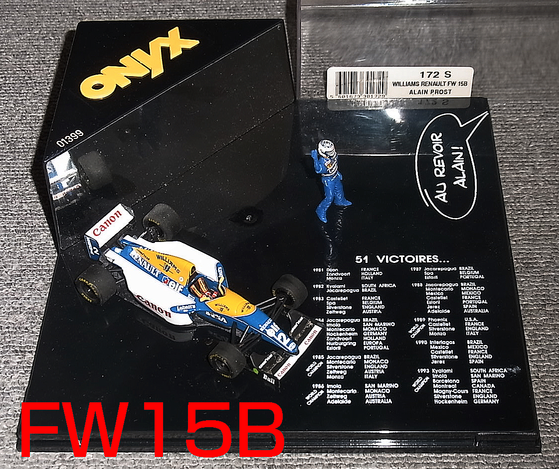 SPBOX 172S ONYX 1/43 ウイリアムズ ルノー FW15B プロスト 1992 WILLIAM RENAULT FW15C