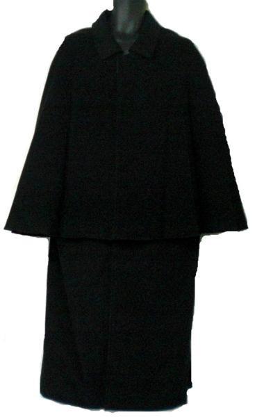 高級ベルベットを使用したお洒落なコート！綿とんびコート（黒）Ｍ　日本製 作務衣