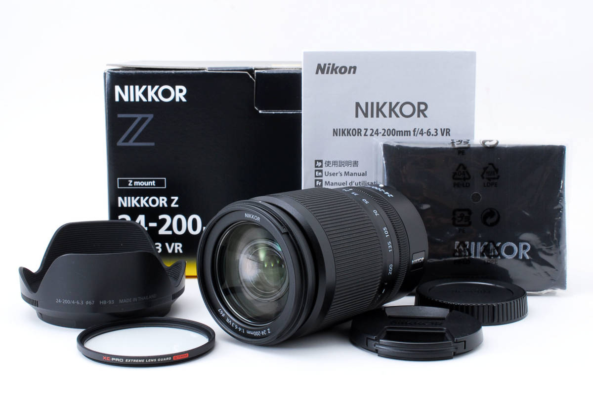 美品☆Nikon ニコン NIKKOR Z DX 24-200mm F4-6.3 VR☆レンズフード付