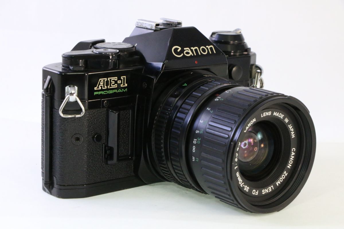 実用☆キヤノン Canon AE-1 PROGRAM ボディ+NEW FD 35-70mm F3.5-4.5