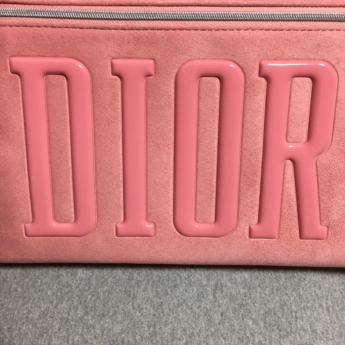 Christian Dior クリスチャンディオール スエード調　クラッチバッグ　化粧ポーチ ノベルティ ピンク　非売品　箱付き_画像4