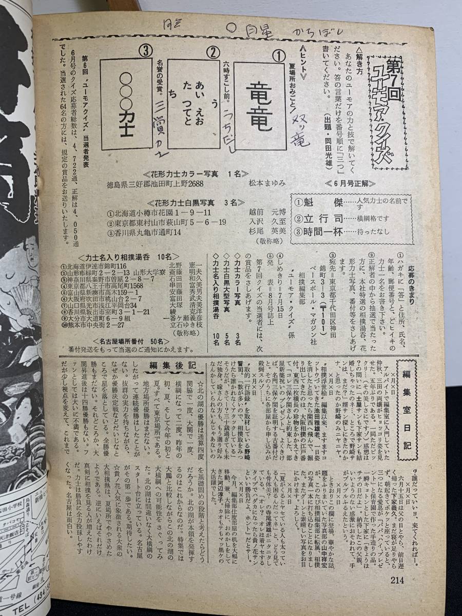 『WS 相撲 1975年7月名古屋場所展望號「大横綱へ一歩前進！北の湖」』_画像5