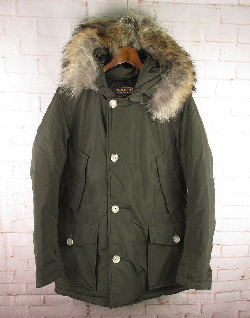 LWJ12459 WOOLRICH ウールリッチ 1702066 アークティックパーカ ダウンジャケット USA XS オリーブ_画像10