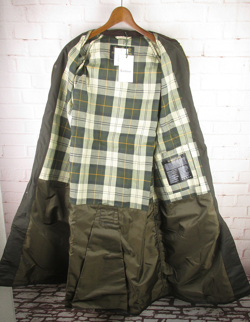 MFJ118048 BARBOUR バブアー BURGHLEY バーレイ オイルドジャケット コート レディース UK 8 未使用_画像3