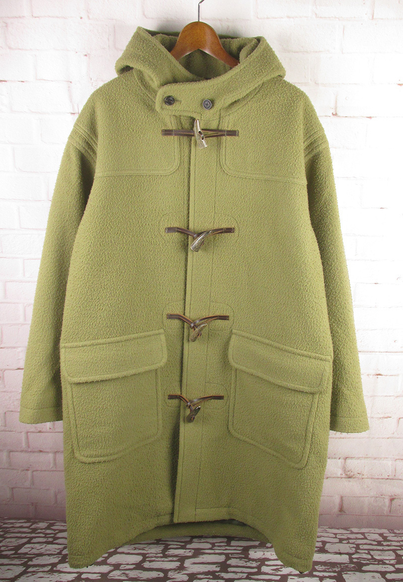 MFJ18893 unfil アンフィル napped wool-melton duffel coat ダッフルコート 4 未使用 オリーブ_画像1